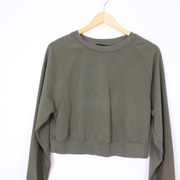 *NOBO No Boundaries Khaki Green Crew Neck Long Sleeve - Picture 4 of 7